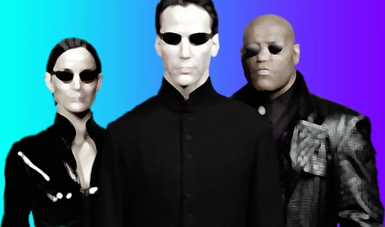 The Matrix Big Three: Trinity, Neo, and Morpheus.